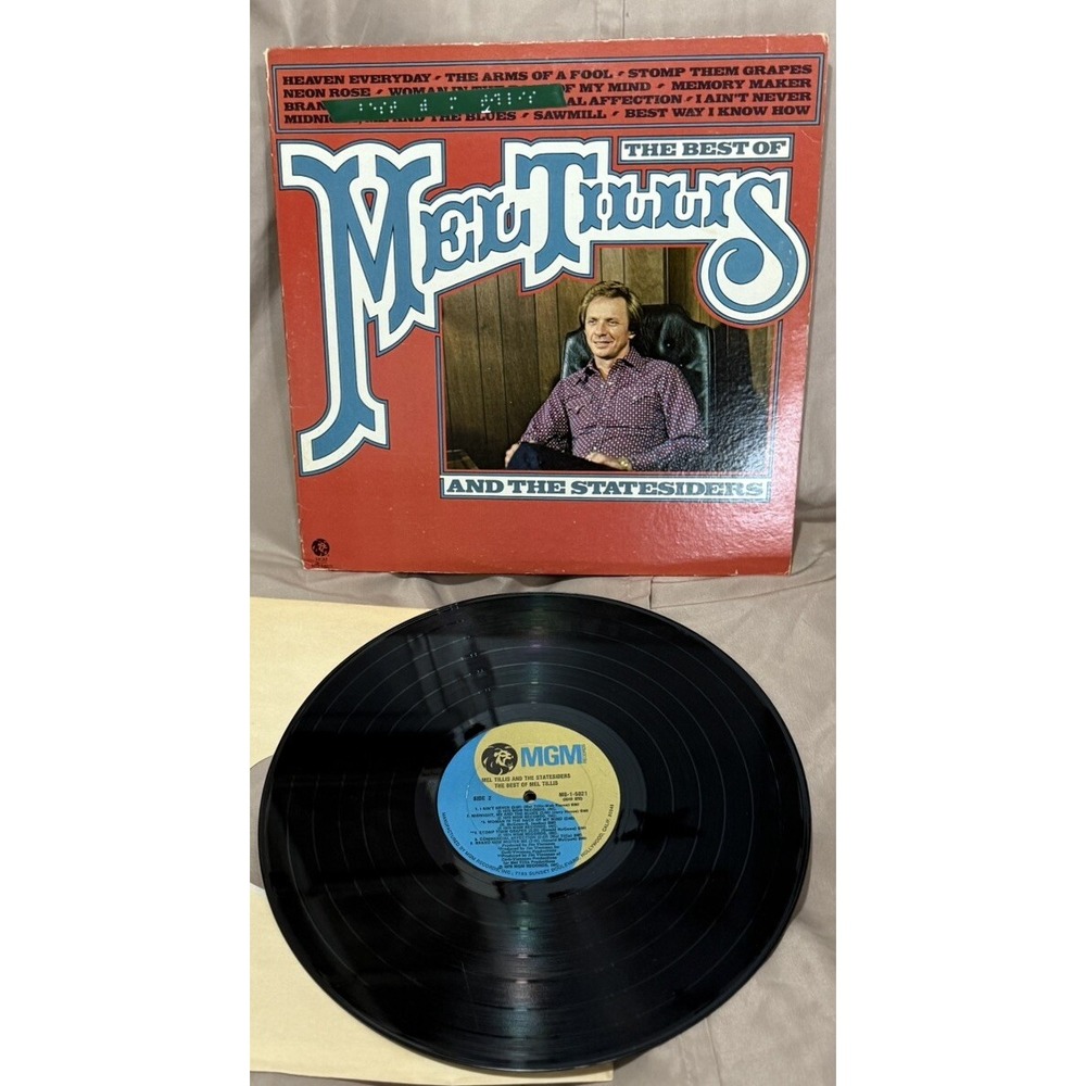 Lot Of 2 Mel Tillis I Ain't Never1976, Mel Tillis & Stateside Live1972 MGM VTG - Picture 5 of 6